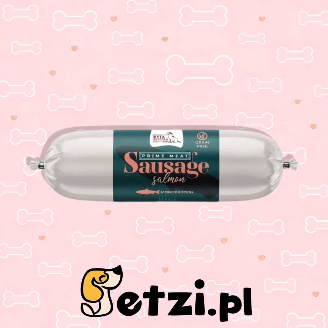 SYTA MICHA PRIME MEAT PRZYSMAKI DLA PSA KIEŁBASKA ŁOSOŚ 80G
