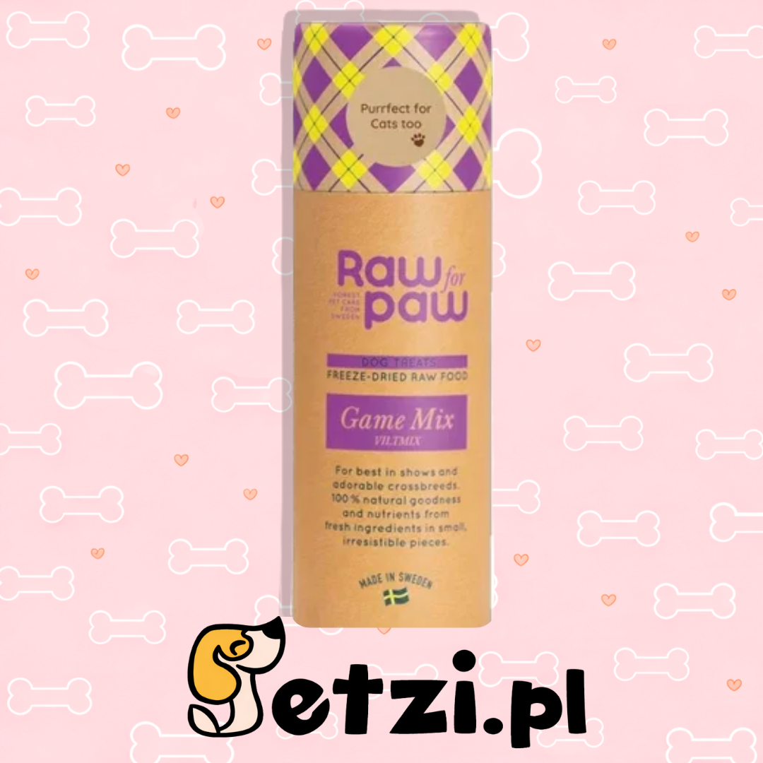 RAW FOR PAW WILD GAME MIX - DZICZYZNA LIOFILIZOWANE (45G)