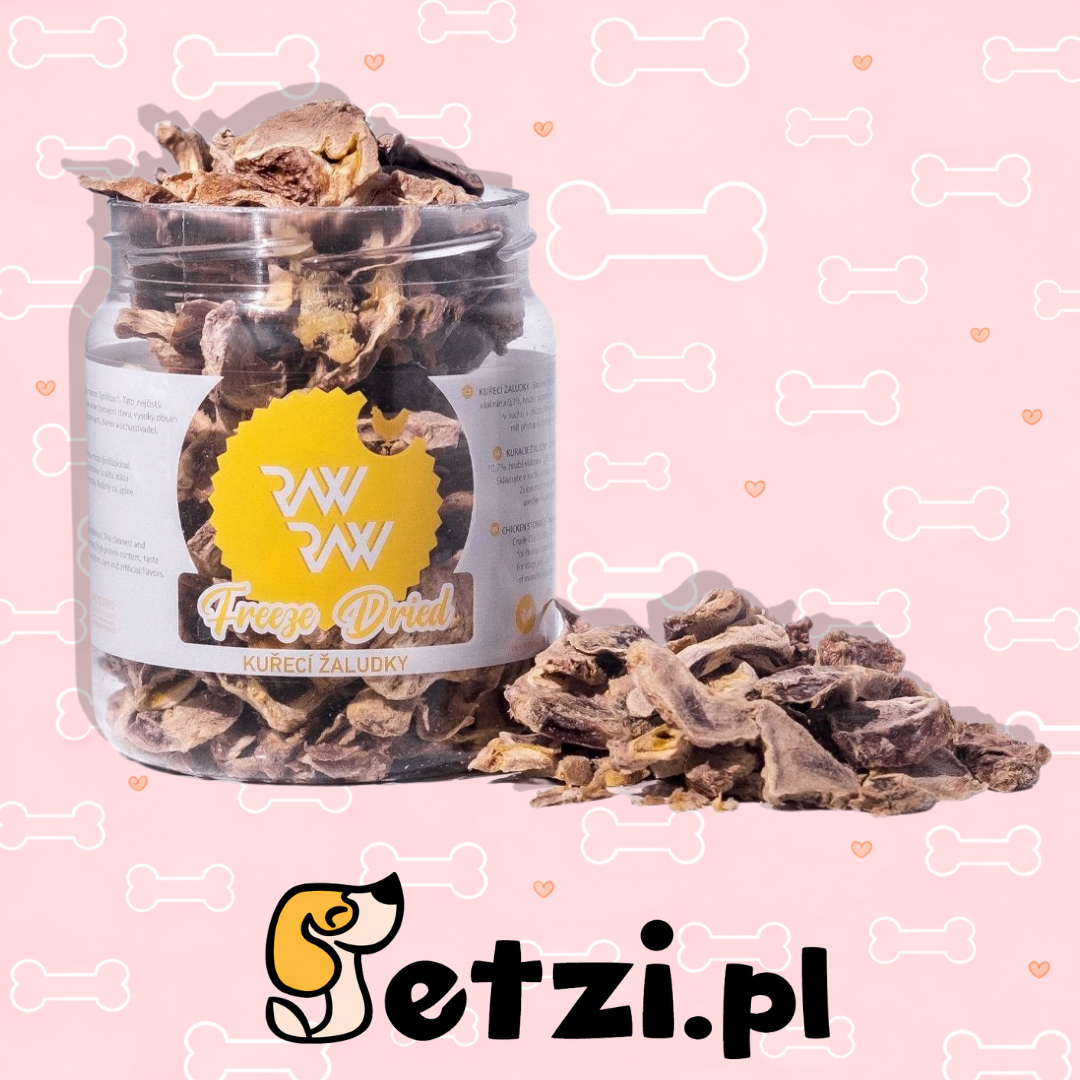 RAW RAW LIOFILIZOWANE ŻOŁĄDKI Z KURCZAKA 60G