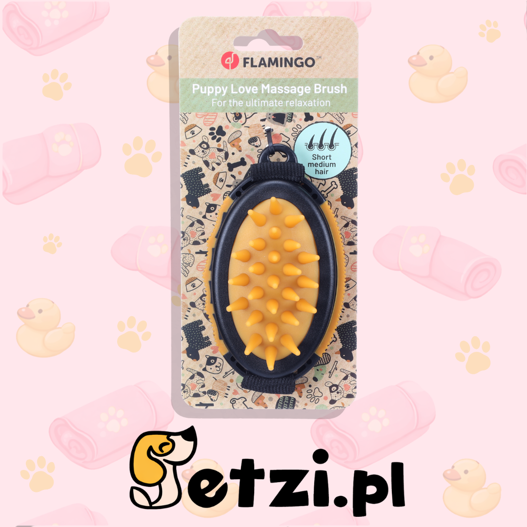 FLAMINGO MASSAGE BRUSH PUPPY CALMY