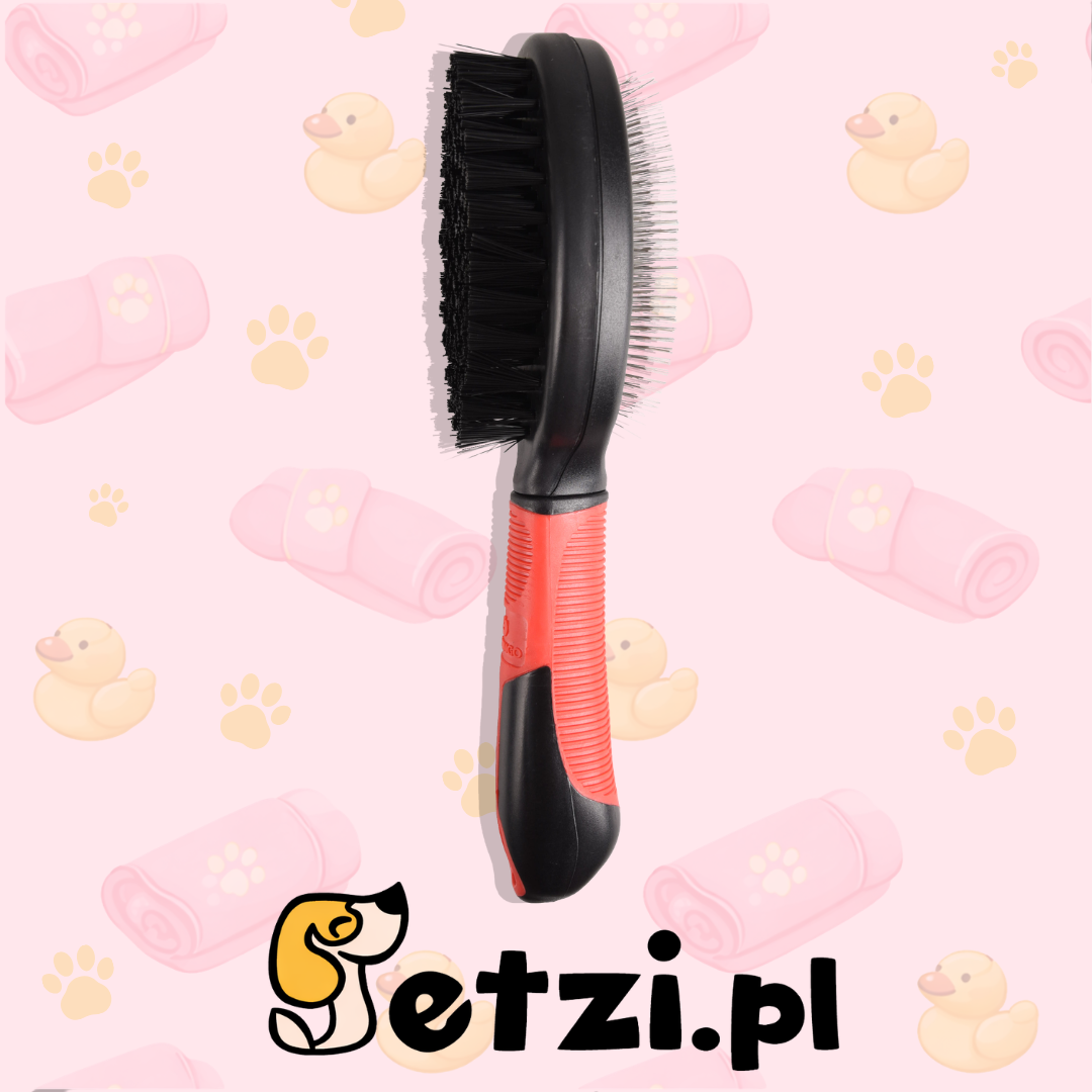 FLAMINGO BRISTLE & SLICKER BRUSH + HANDLE PREMIUM L