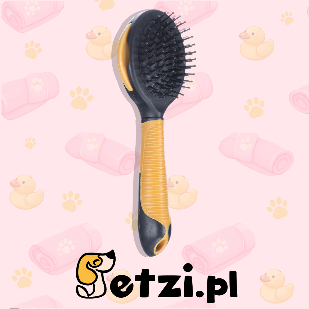 FLAMINGO BRISTLE & PIN BRUSH + FLEA COMB 3IN1 PUPPY