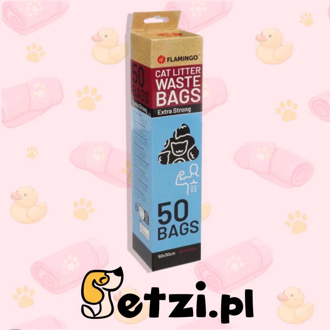 FLAMINGO TRASH BAG FOR CAT LITTER TRISH BLACK 50PCS