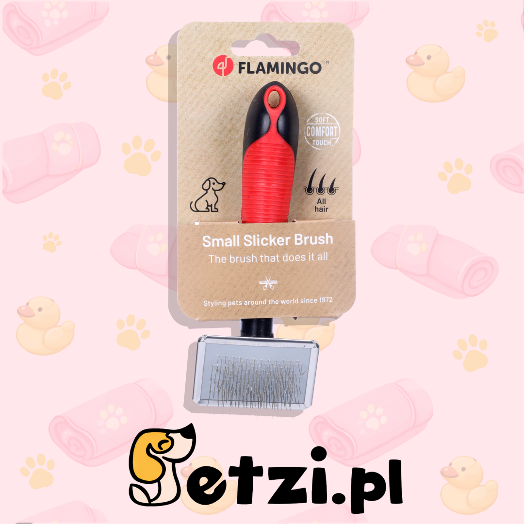 FLAMINGO SLICKER BRUSH + HANDLE PREMIUM S