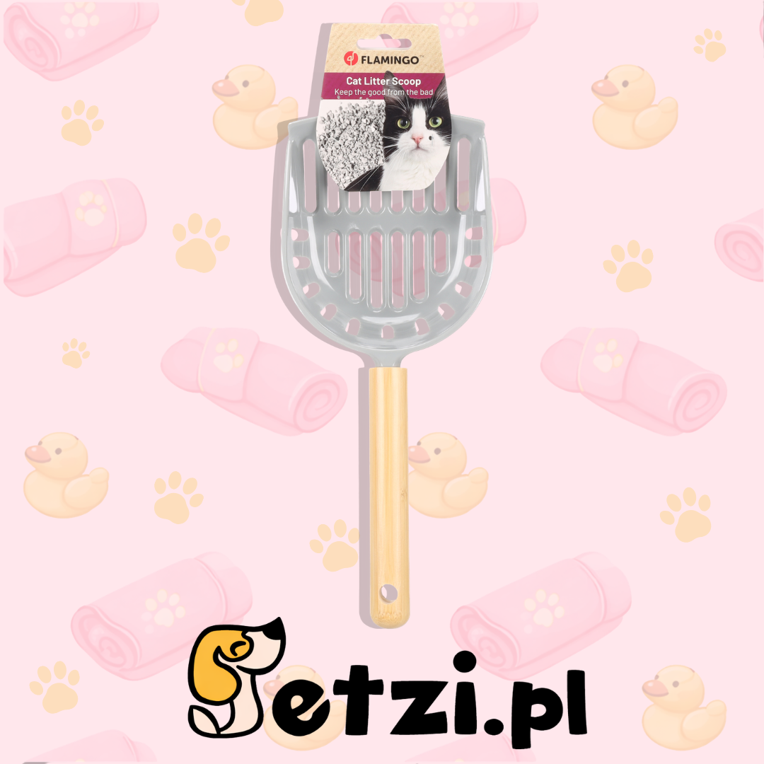 FLAMINGO CAT LITTER SCOOP MINA GREY 32X13X8,5CM