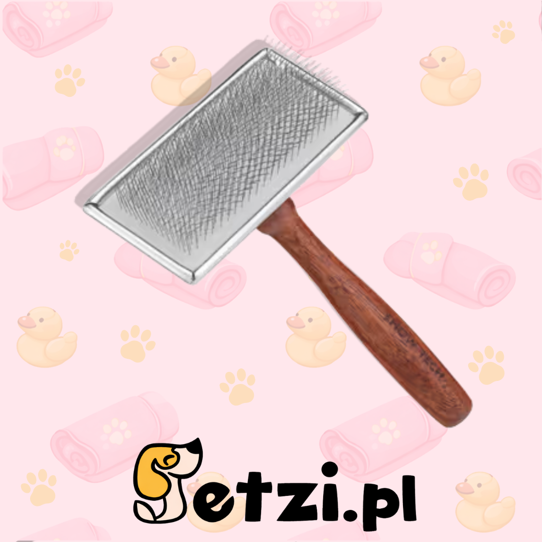 SHOW TECH EXTRA LIFE SLICKER ROSEWOOD MIĘKKA SZCZOTKA PUDLÓWKA ROZMIAR L