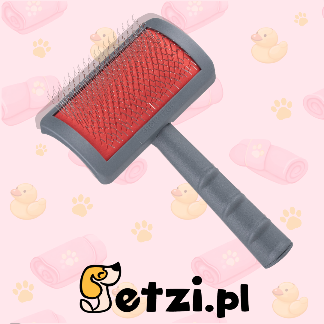 SHOW TECH SLICKER MEDIUM - SZCZOTKA PUDLÓWKA ŚREDNIO-TWARDA, ŚREDNIA