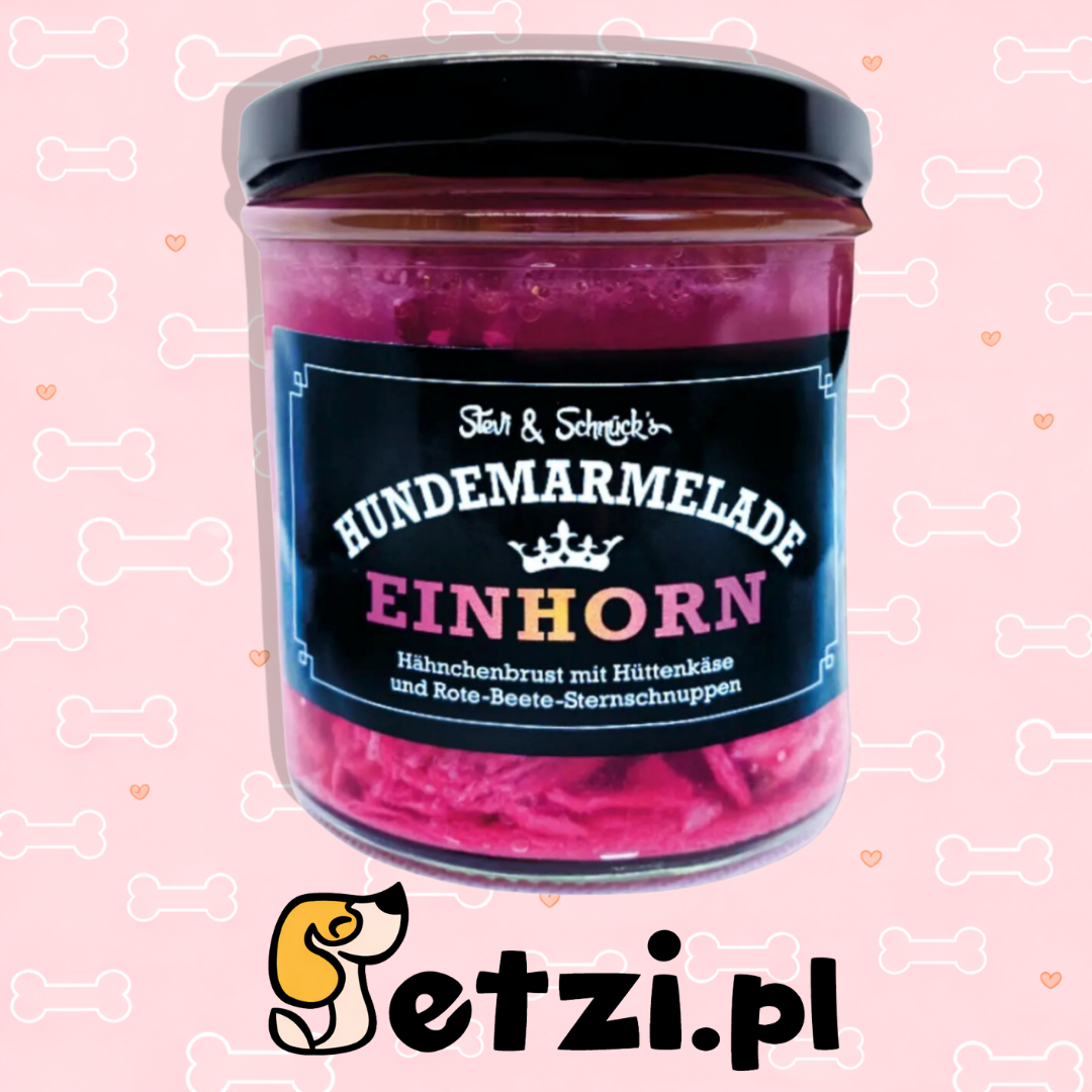 STEVI & SCHNÜCK‘S HUNDEMARMELADE EINHORN DŻEM DOBRY JEDNOROŻEC 275G