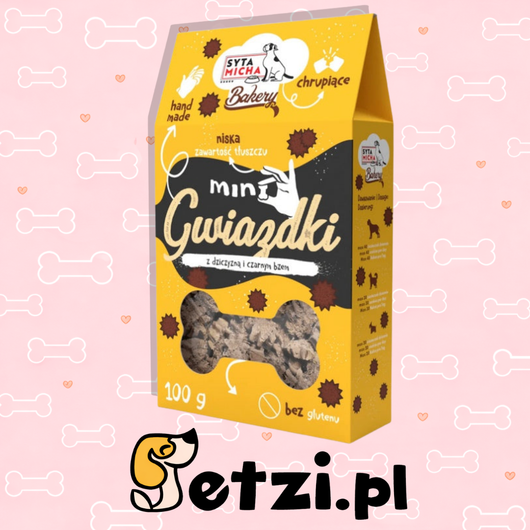 SYTA MICHA BAKERY PRZYSMAKI DLA PSA MINI GWIAZDKI Z DZICZYZNY 100G