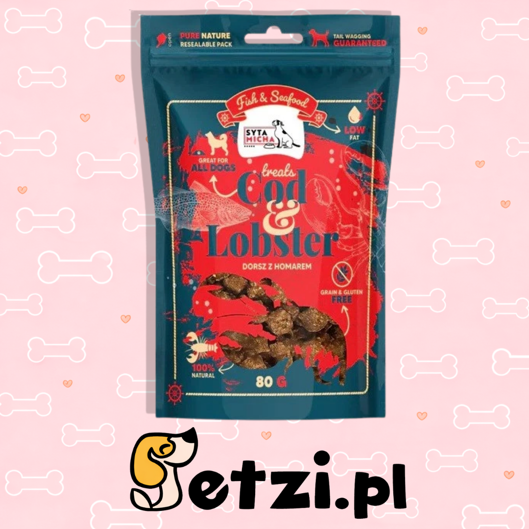 SYTA MICHA FISH & SEA FOOD PRZYSMAKI DLA PSA DORSZ Z HOMAREM 80G