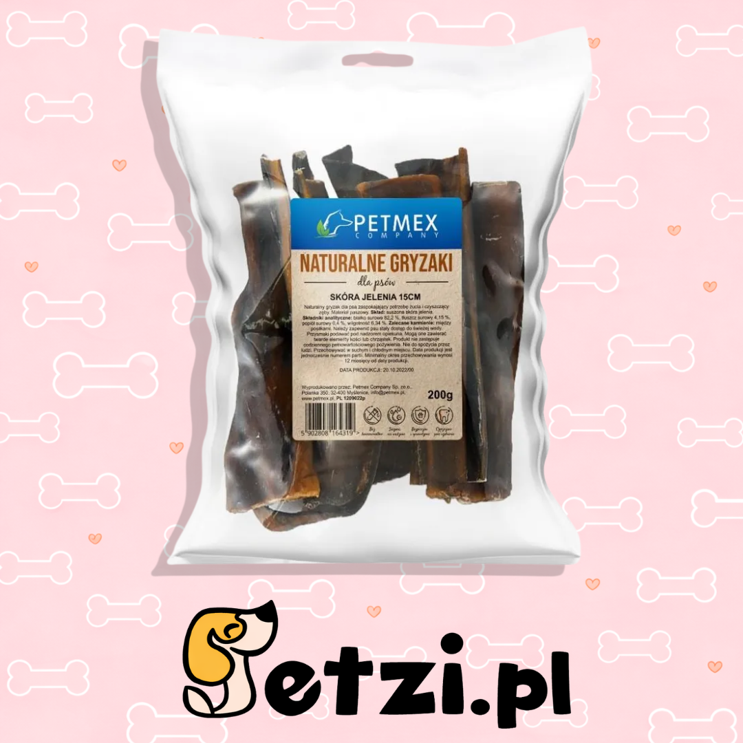 PETMEX SKÓRA JELENIA 15CM 200G