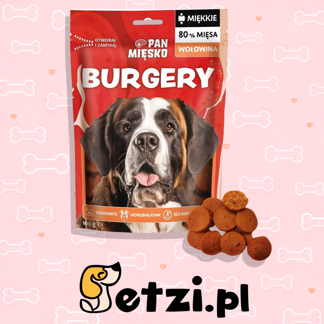 PAN MIĘSKO PRZYSMAKI DLA PSA BURGERY WOŁOWINA 100G