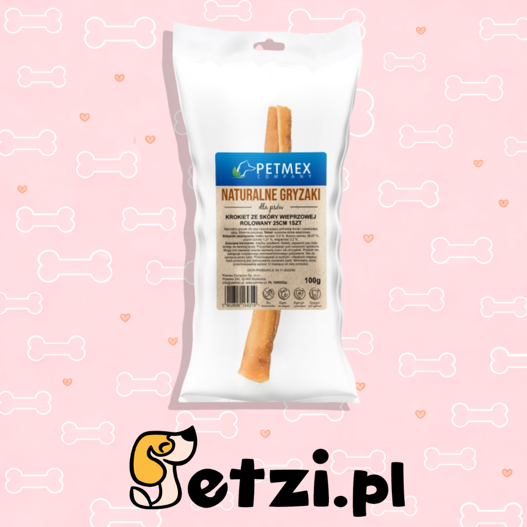 PETMEX KROKIET ZE SKÓRY WIEPRZOWEJ ROLOWANY 25CM 1SZT