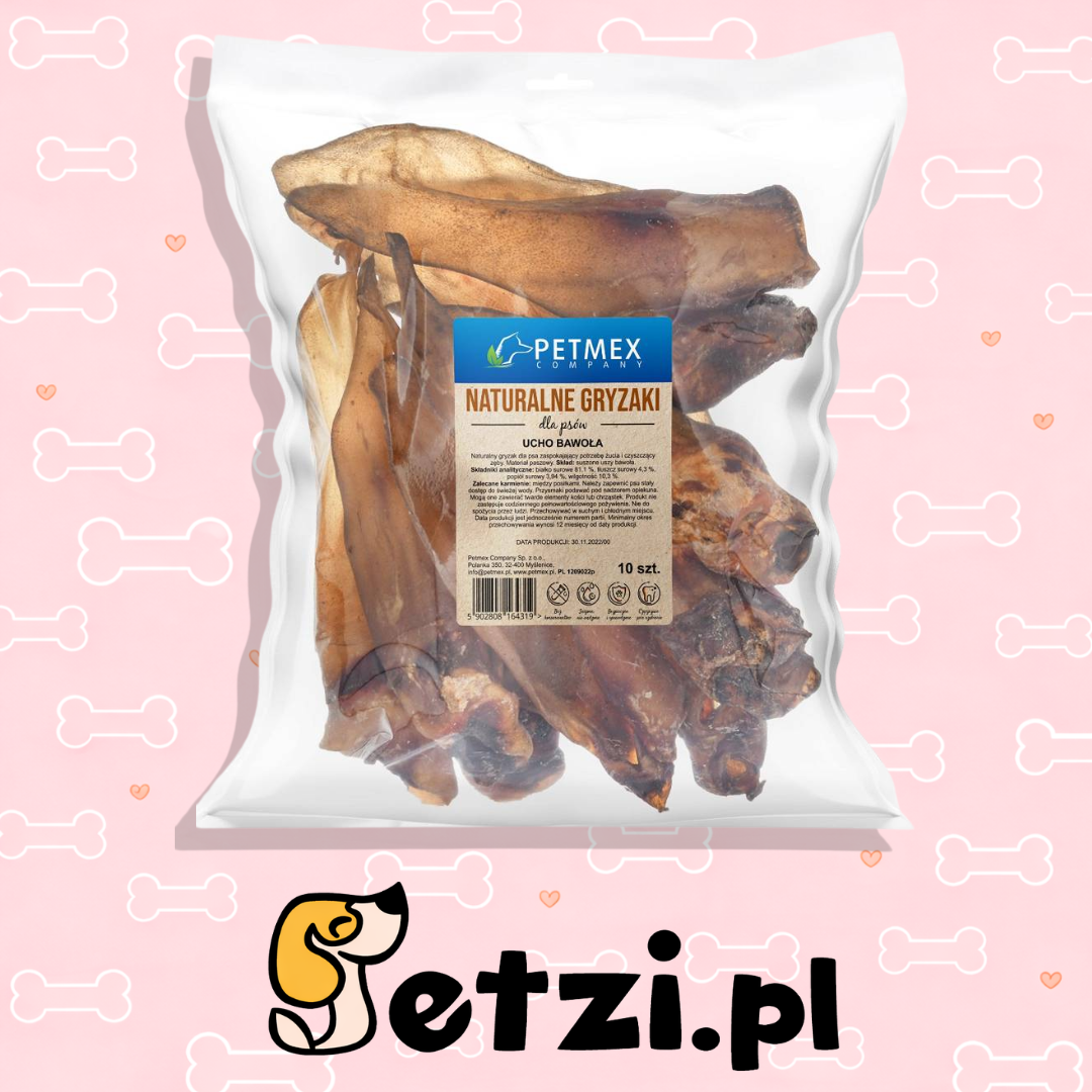 PETMEX UCHO BAWOŁA BEZ PIERŚCIENIA 10SZT