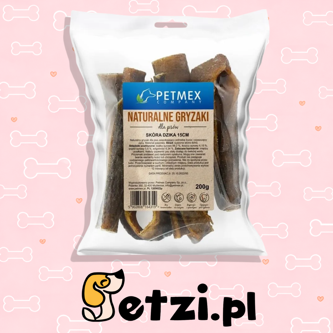 PETMEX SKÓRA DZIKA 15CM 200G