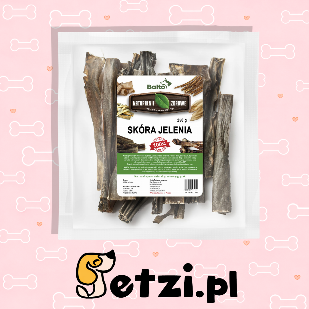 BALTO GRYZAK DLA PSA SKÓRA JELENIA 250G