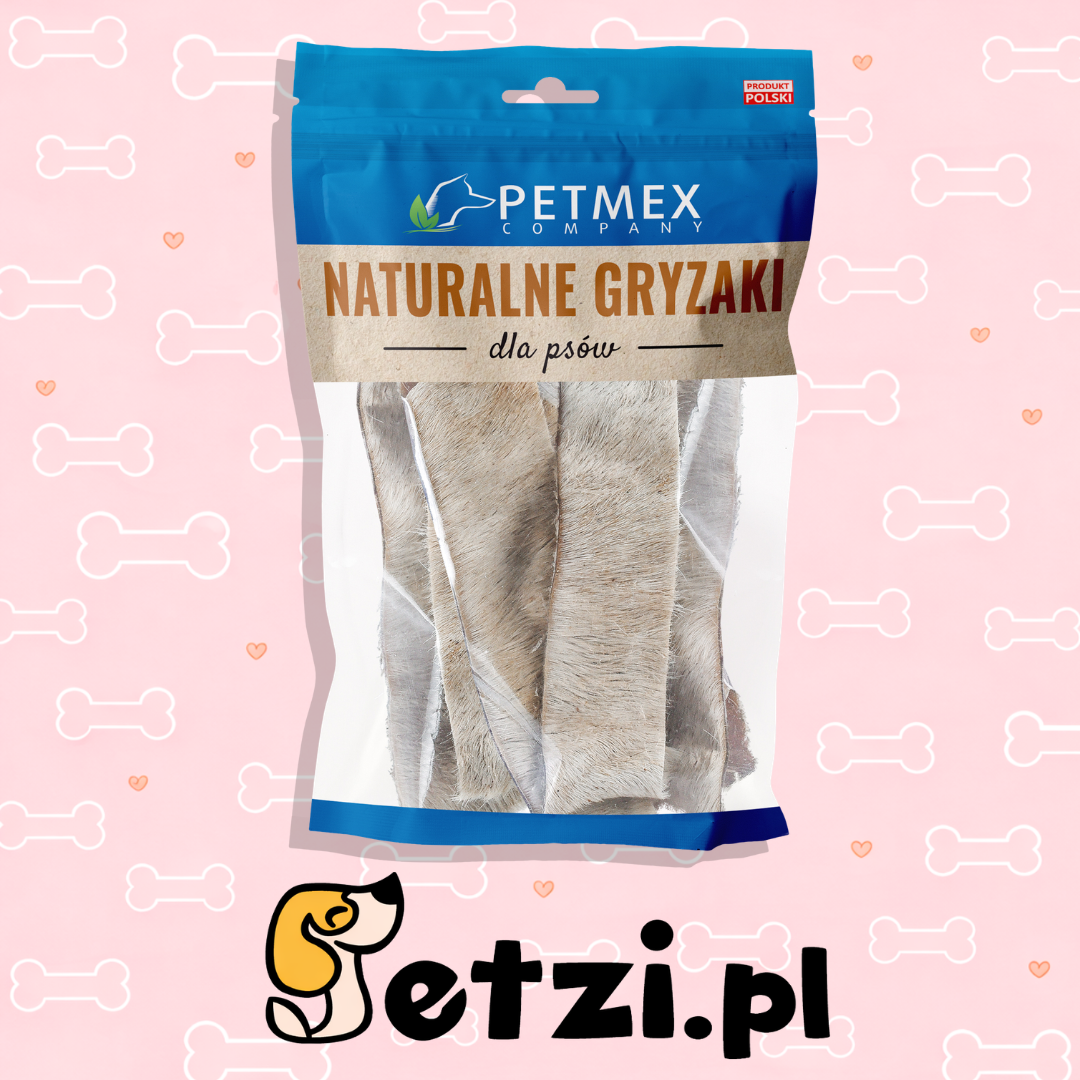PETMEX SKÓRA WOŁOWA Z FUTREM 15 CM 100G