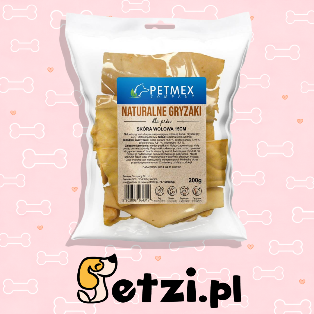 PETMEX SKÓRA WOŁOWA 15CM 200G