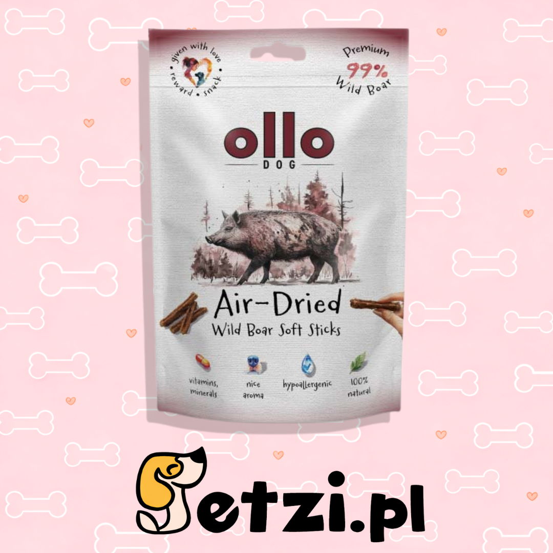 OLLO AIR DRIED PRZYSMAKI DLA PSA WILD BOAR STICK 80G