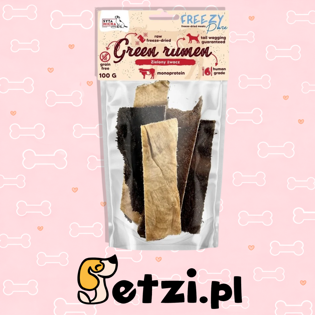 SYTA MICHA FREEZY PURE PRZYSMAKI DLA PSA LIO ZIELONY ŻWACZ 80G