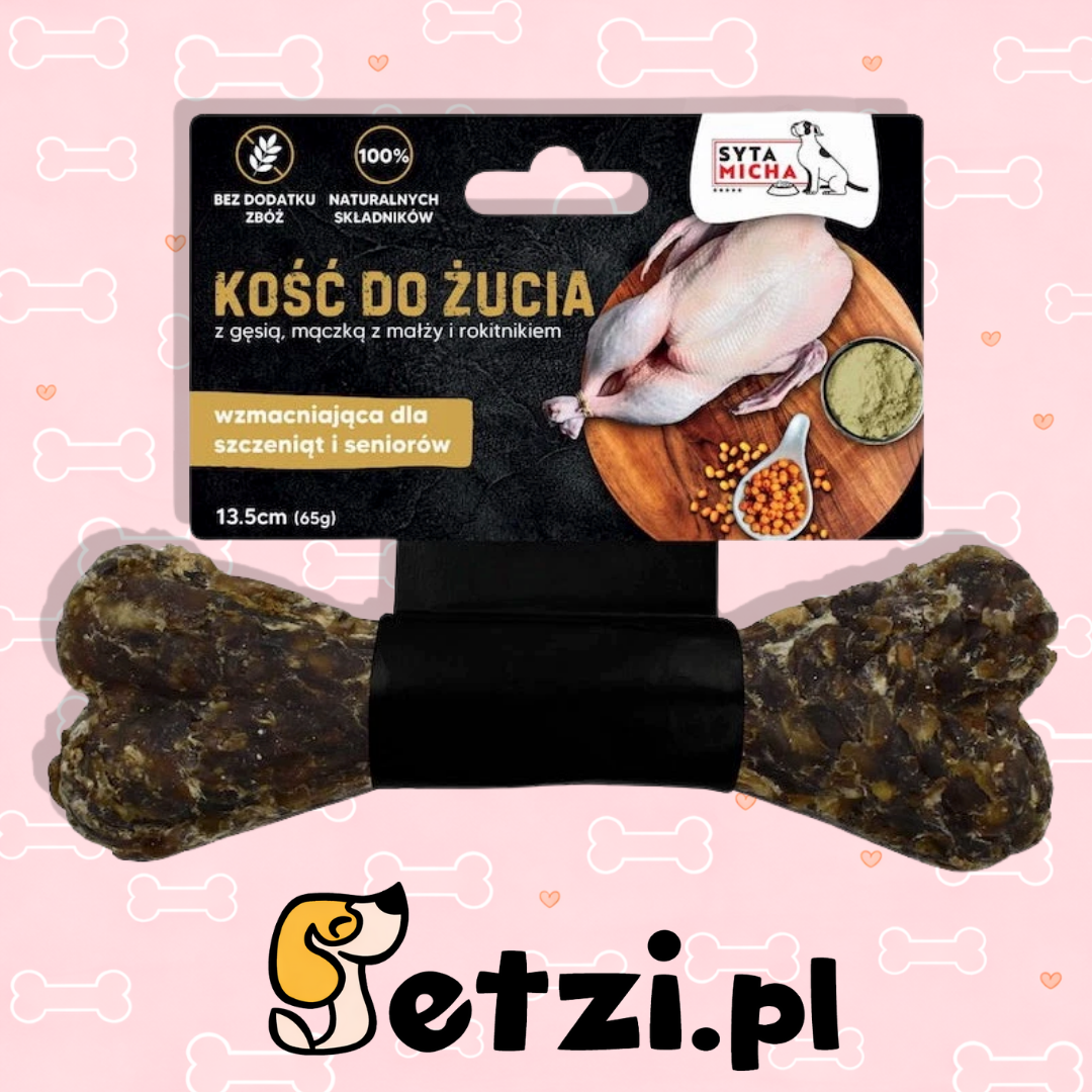 SYTA MICHA GRYZAK DLA PSA KOŚĆ DLA SZCZENIĄT I SENIORÓW 13,5CM