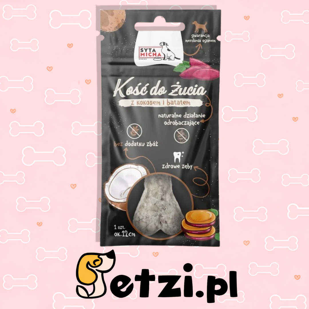 SYTA MICHA GRYZAK DLA PSA KOŚĆ KOKOS Z BATATEM 12CM