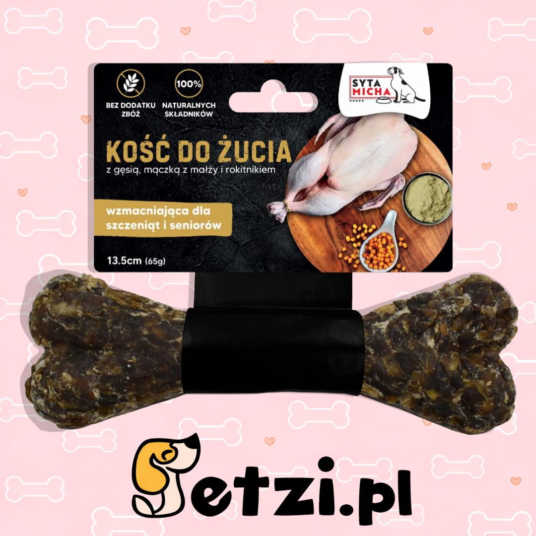 SYTA MICHA GRYZAK DLA PSA KOŚĆ WZMACNIAJĄCA DLA SZCZENIĄT I SENIORÓW 13,5CM