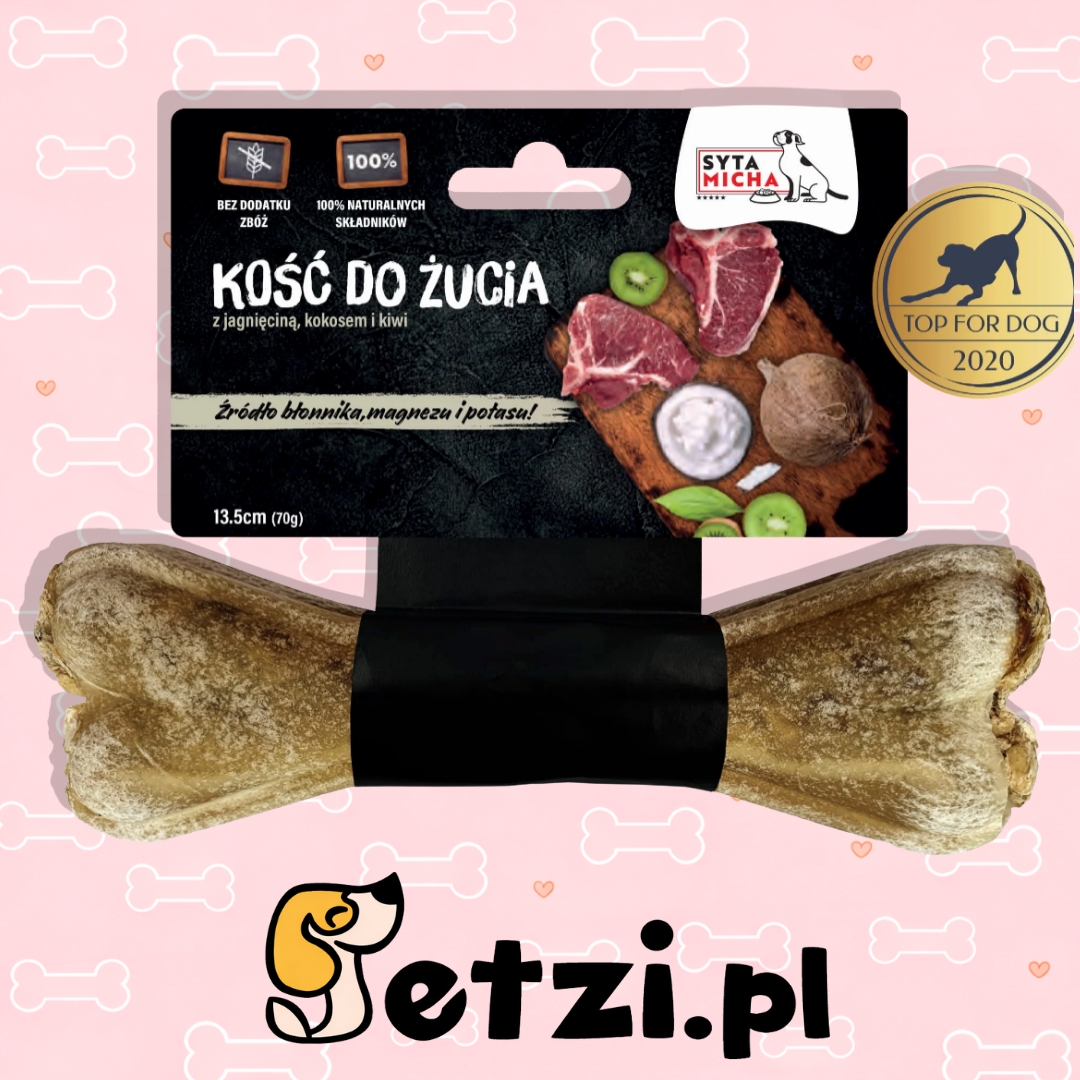 SYTA MICHA GRYZAK DLA PSA KOŚĆ Z KIWI I KOKOSEM 13,5CM