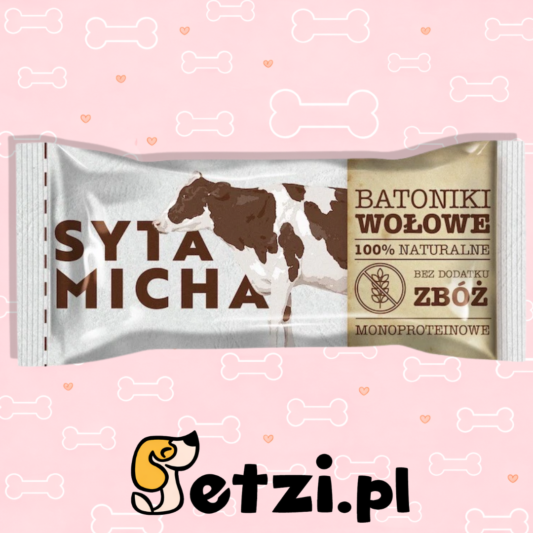 SYTA MICHA PRZYSMAKI DLA PSA BATONIKI WOŁOWE DLA PSA 25G