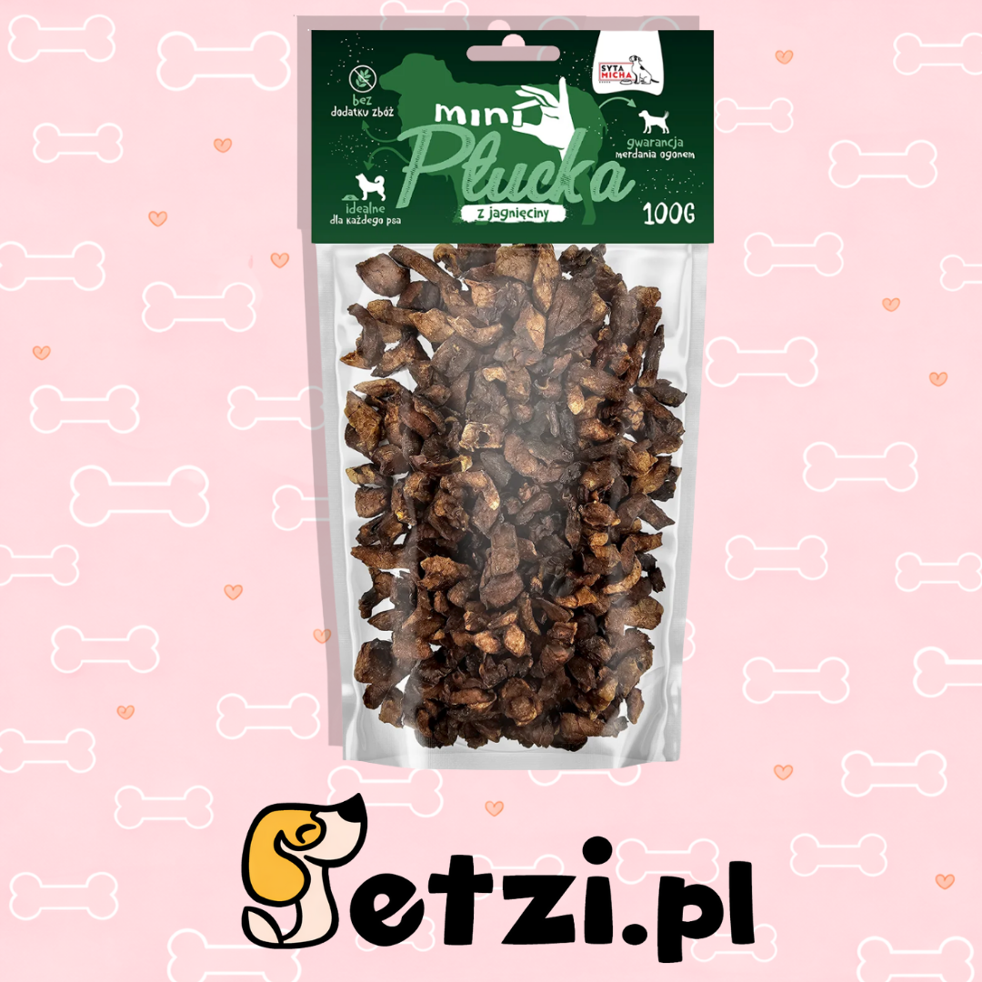 SYTA MICHA PRZYSMAKI DLA PSA MINI PŁUCKA JAGNIĘCE 100G