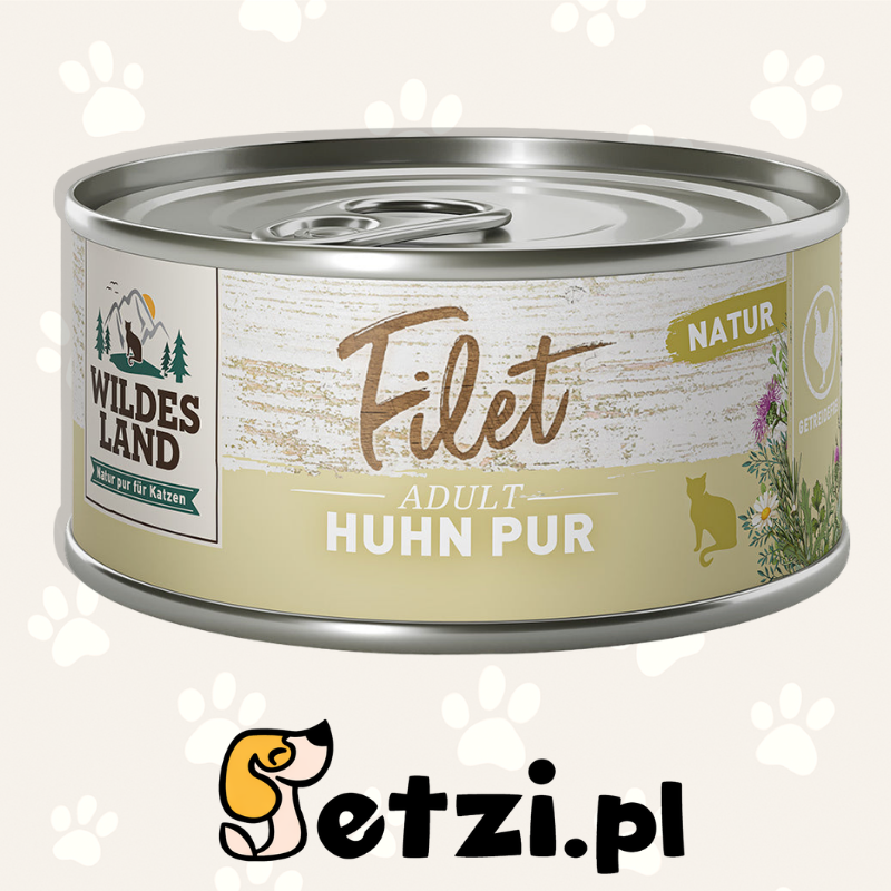 WILDES LAND CAT MOKRA KARMA DLA KOTA FILET HUHN ENTE 80G