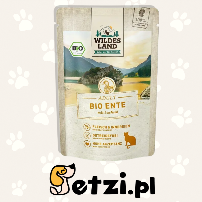 WILDES LAND MOKRA KARMA DLA KOTA BIO ENTE 85G