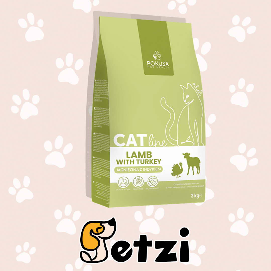 POKUSA CAT LINE SUCHA KARMA KOT JAGNIĘCINA Z INDYKIEM 3KG