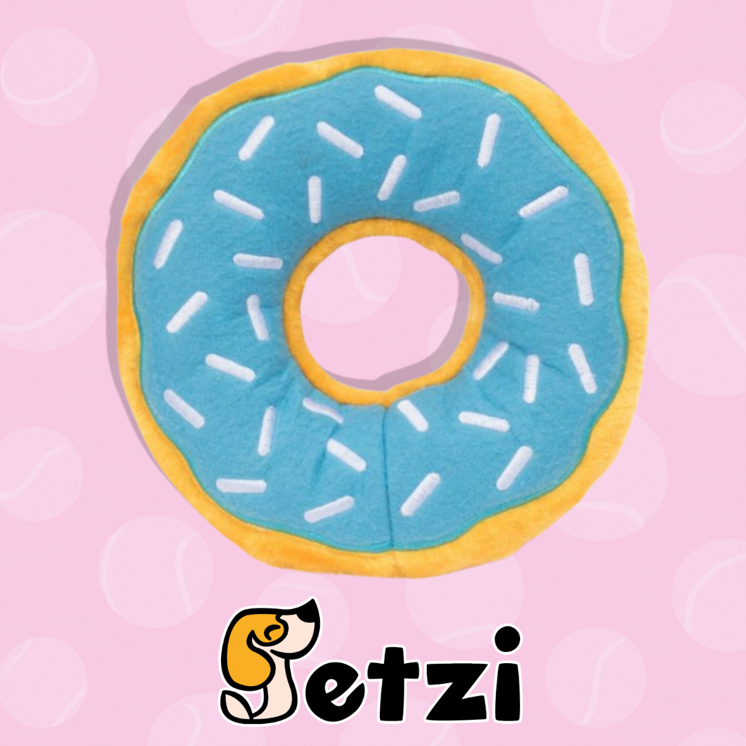 ZIPPY PAWS DONUT JUMBO – DUŻY, PLUSZOWY DONUT DLA PSA - BORÓWKOWY