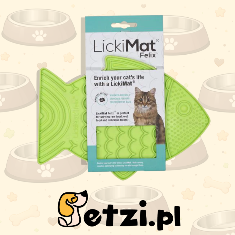 LICKIMAT CLASSIC FELIX CAT ZIELONA