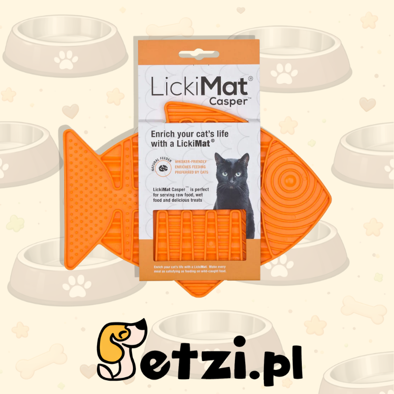 LICKIMAT CLASSIC CASPER CAT POMARAŃCZOWA
