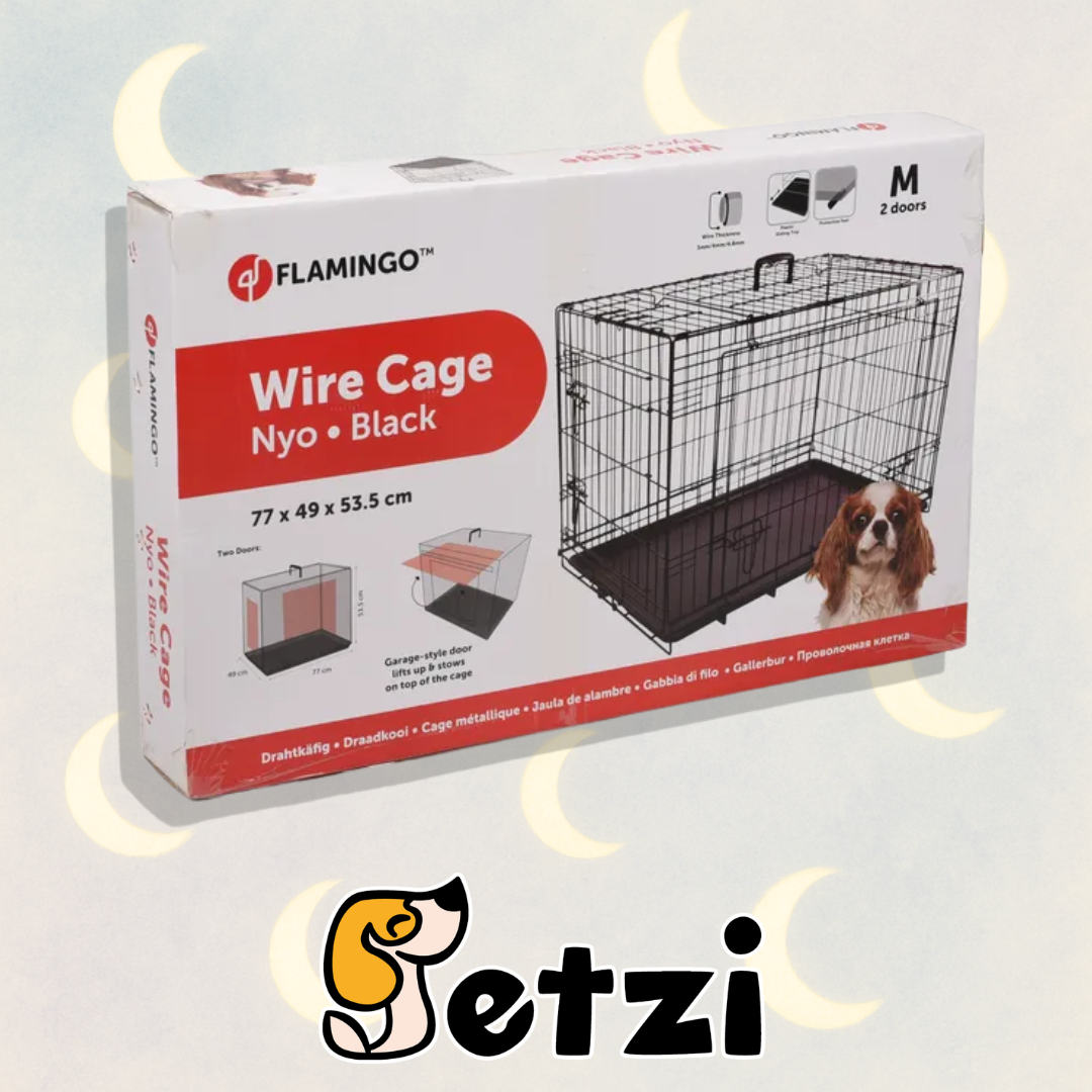 FLAMINGO WIRE CAGE NYO BLACK M 77X47X53,5CM
