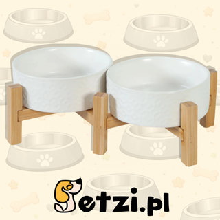 ZOLUX MISKA CERAMICZNA KERAMO DUO KOL. BIAŁY 2 X 300 ML