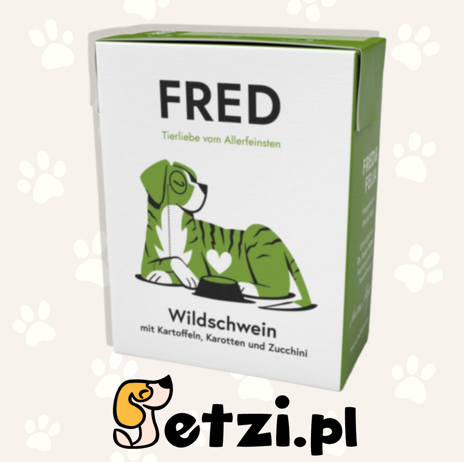 FRED MOKRA KARMA DLA PSA DZICZYZNA Z ZIEMNIAKAMI, MARCHEWKĄ I CUKINIĄ 390G