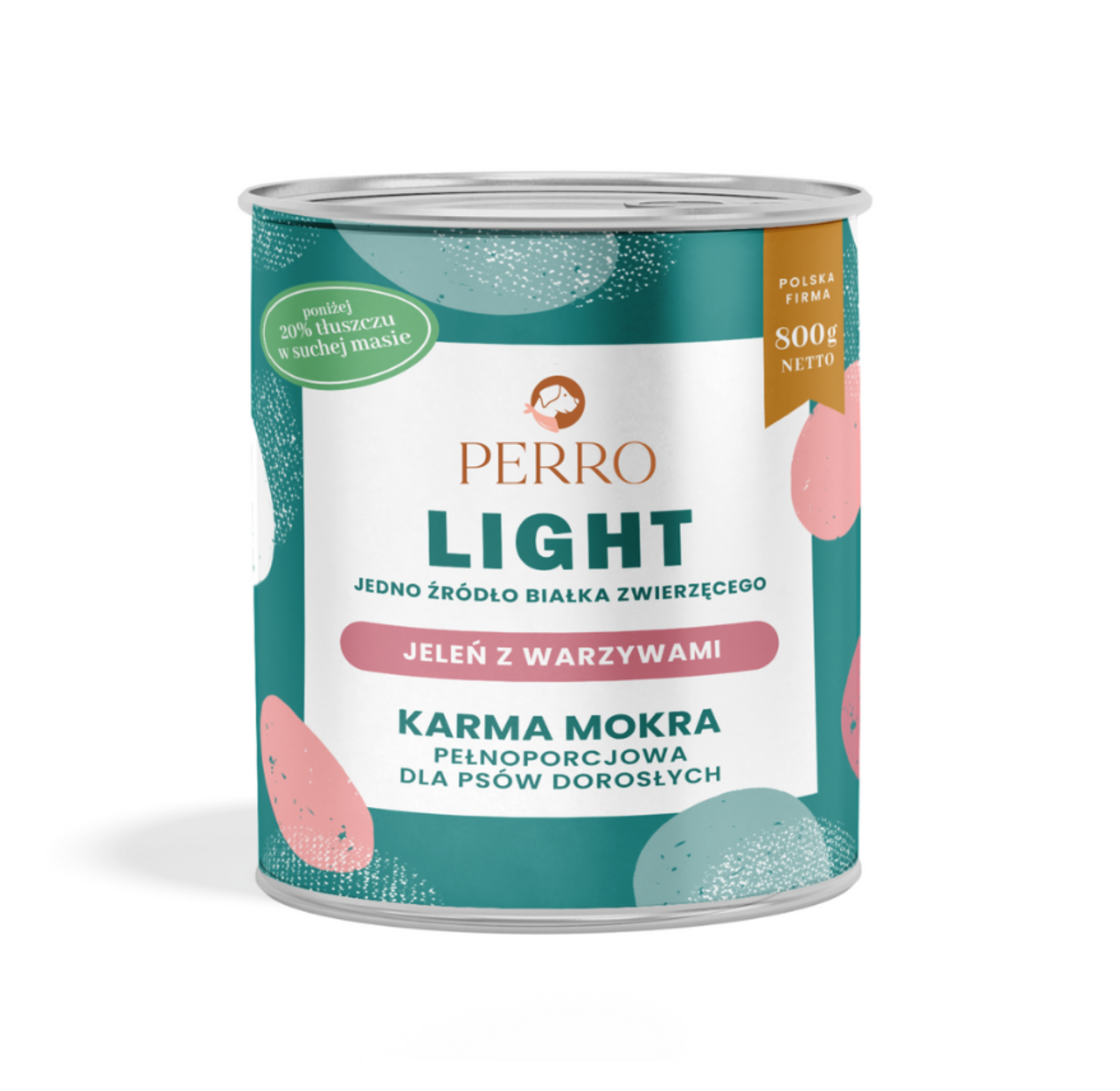 PERRO LIGHT MOKRA KARMA DLA PSA JELEŃ Z WARZYWAMI 800G