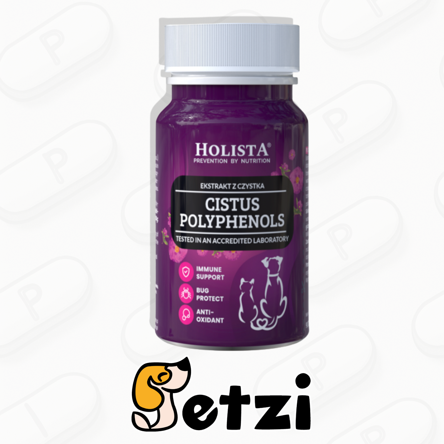 HOLISTA CISTUS POLYPHENOLS 90 SZT TABLETEK - CZYSTEK DLA PSA I KOTA
