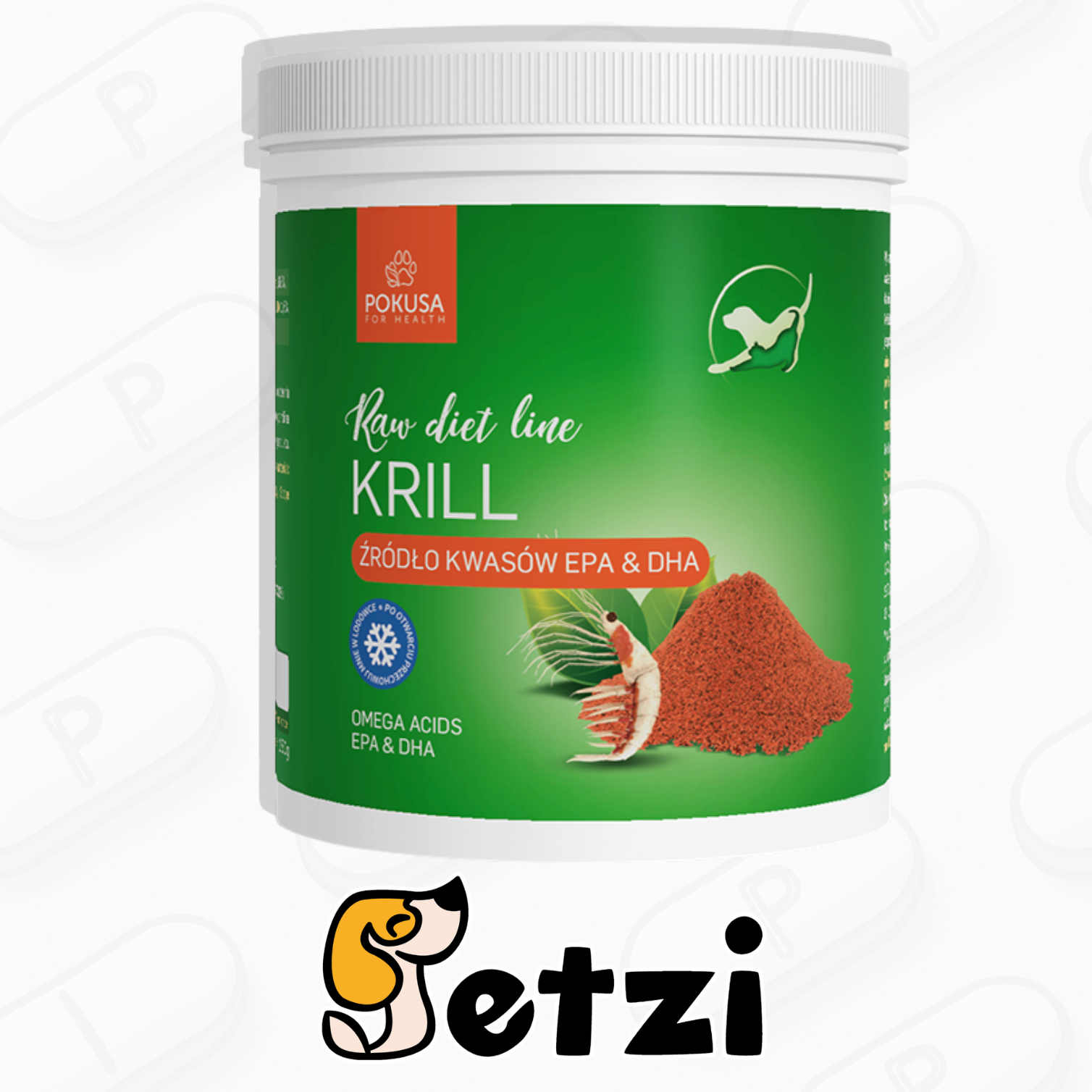 POKUSA RAW DIET LINE KRILL 150G - ŹRÓDŁO KWASÓW OMEGA 3, ASTAKSANTYNY I AMINOKWASÓW