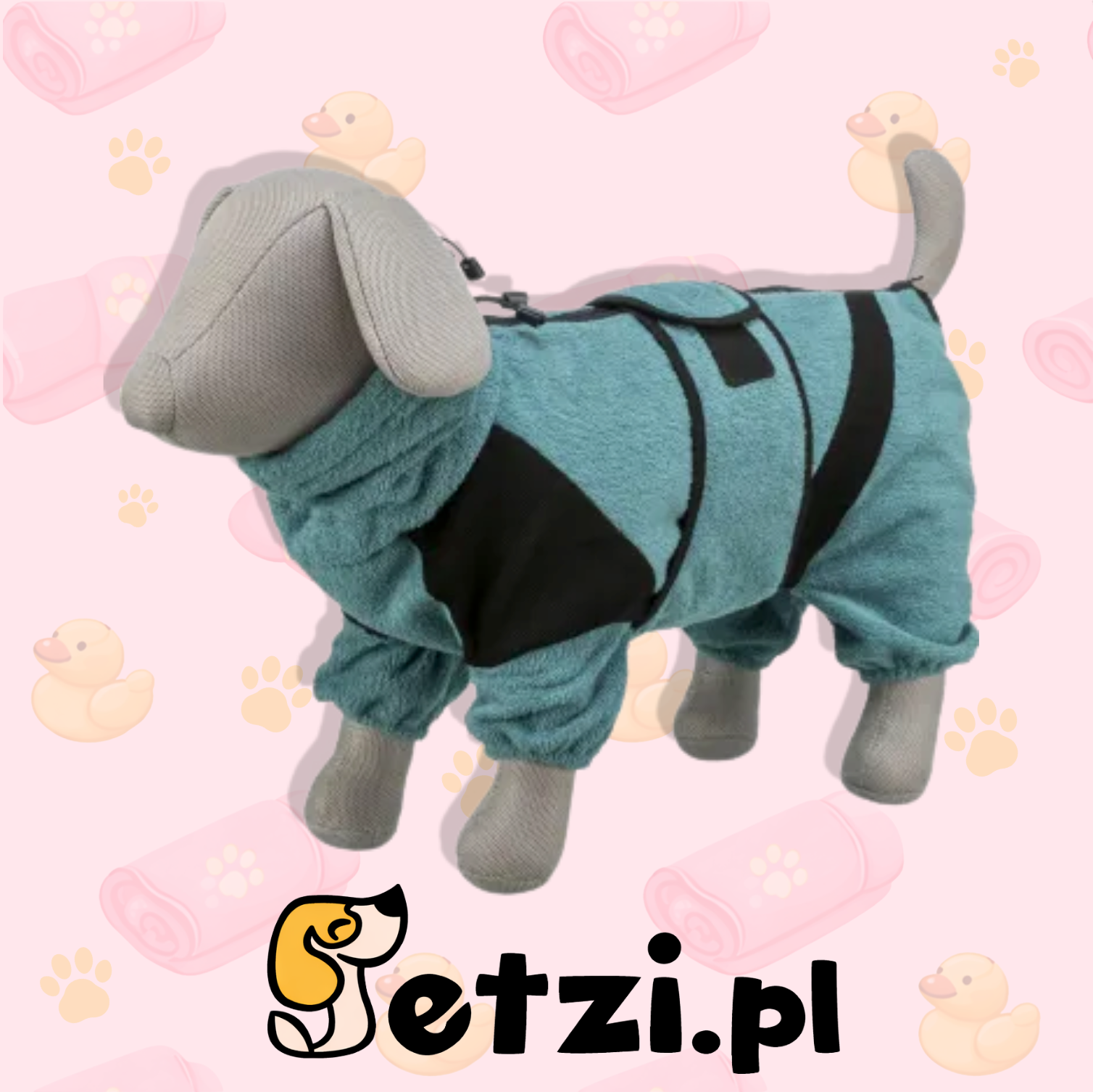 TRIXIE SZLAFROK DLA PSA, S: 38 CM, NA RZEPY