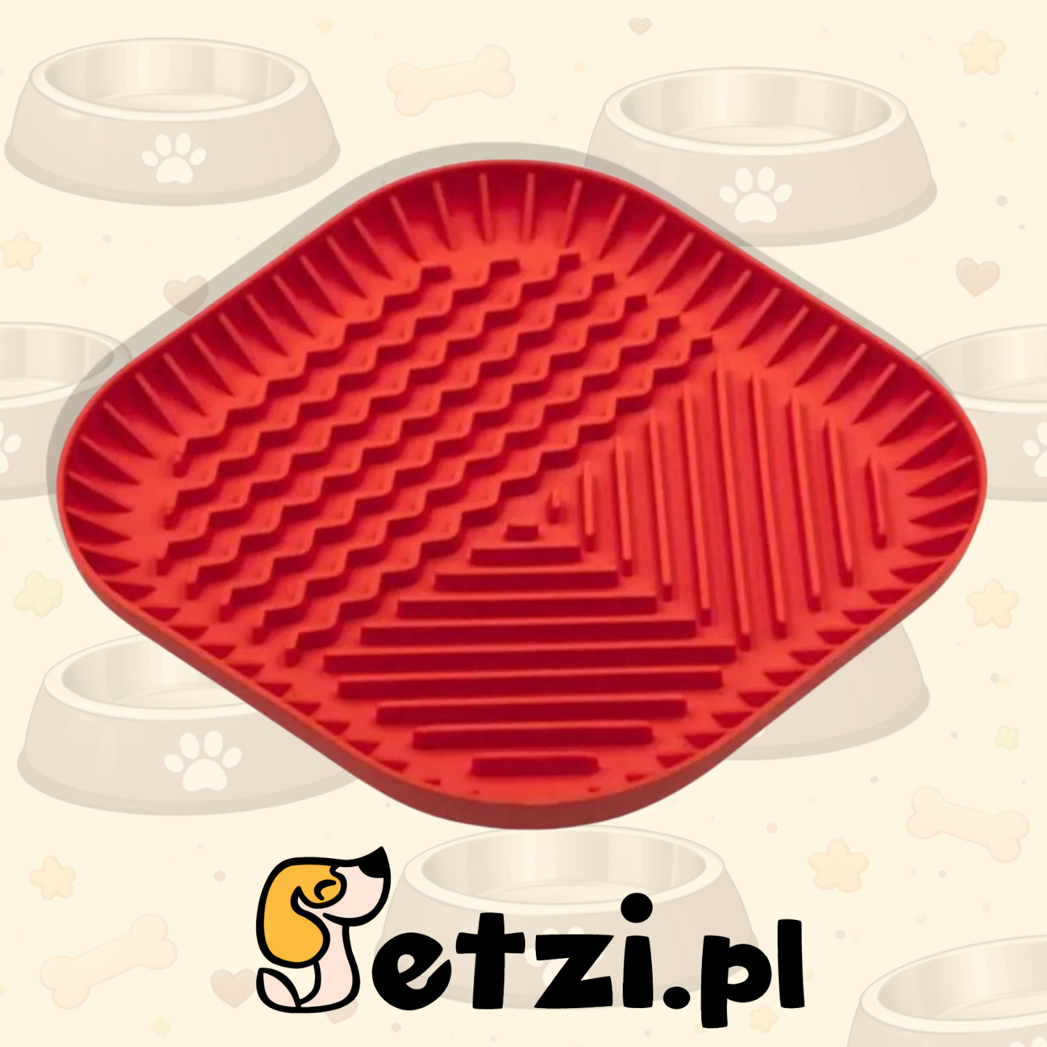 FIBOO FIBOOWL M CZERWONY - MISKO-MATA SPOWALNIAJĄCA