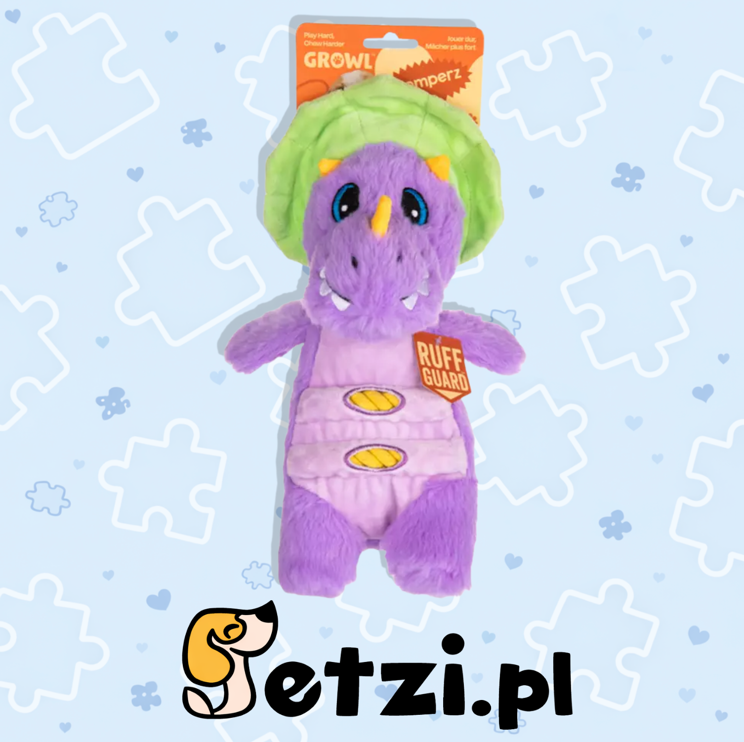 GROWL STOMPERZ DINO PURPLE - FIOLETOWY DIZNOZAUR
