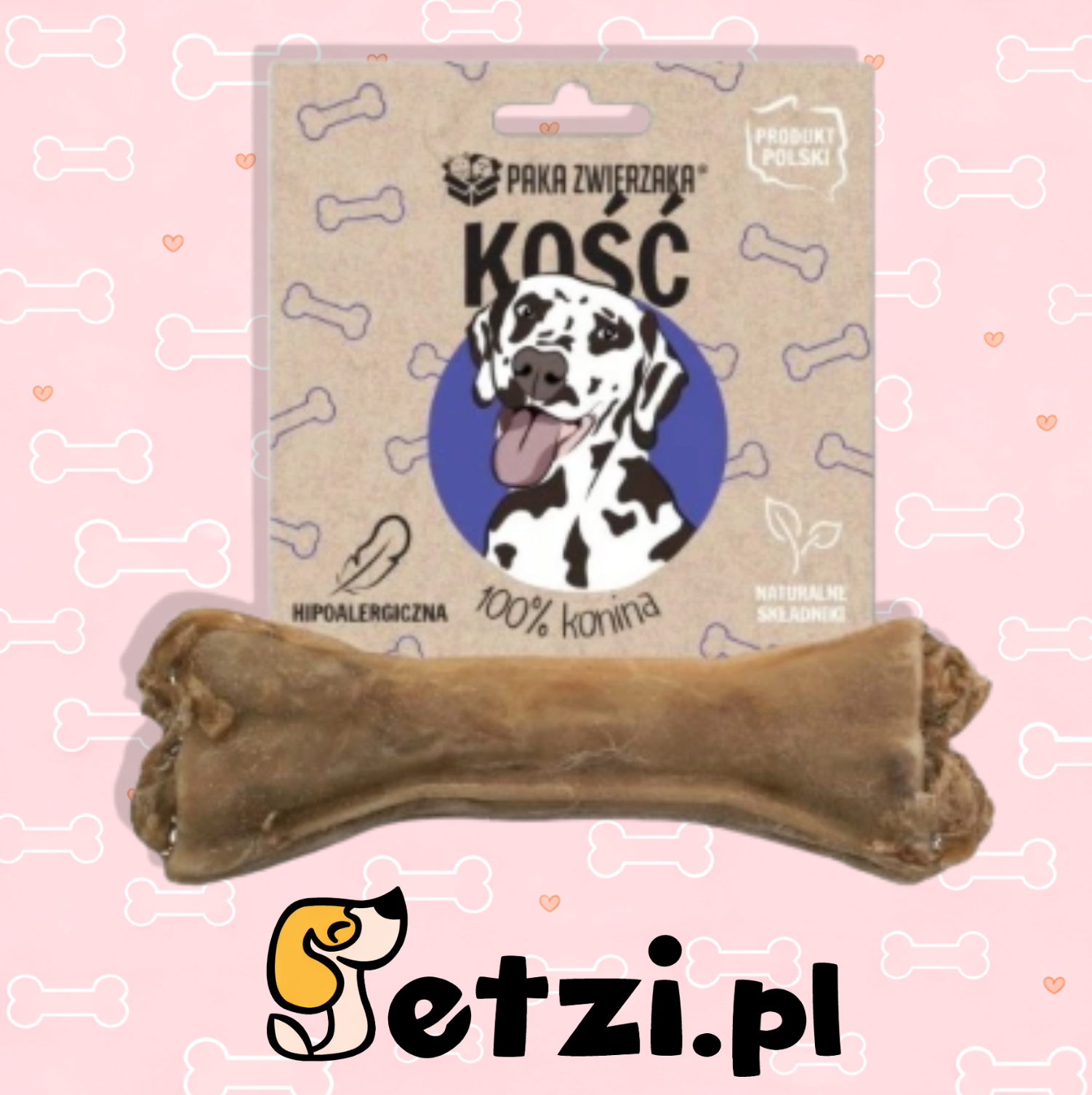 PAKA ZWIERZAKA KOŚĆ KONINA 100% (12 CM)