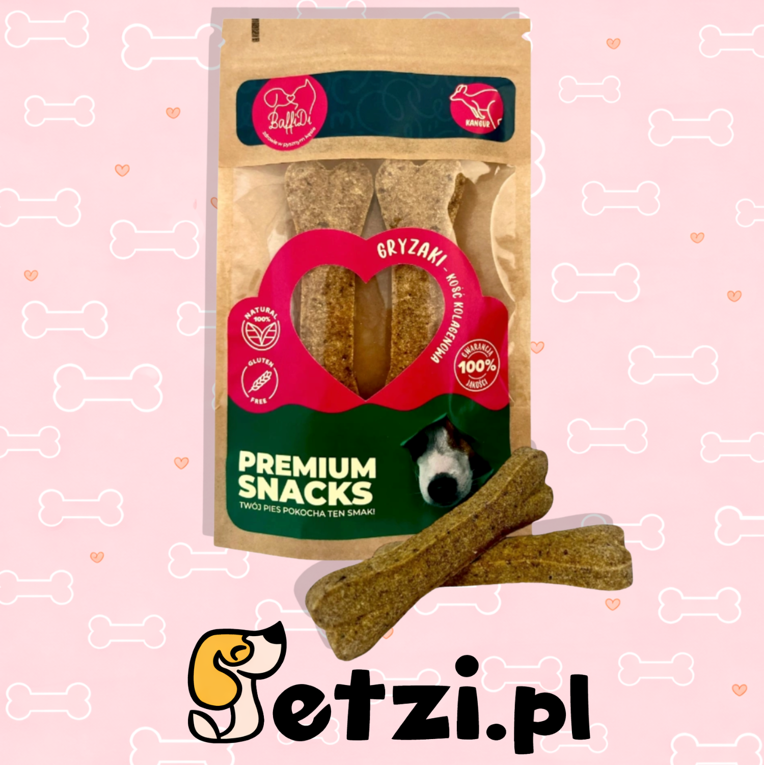 BAFFIDI KOLAGENOWY GRYZAK DLA PSA DENTYSTYCZNY KANGUR 2SZT