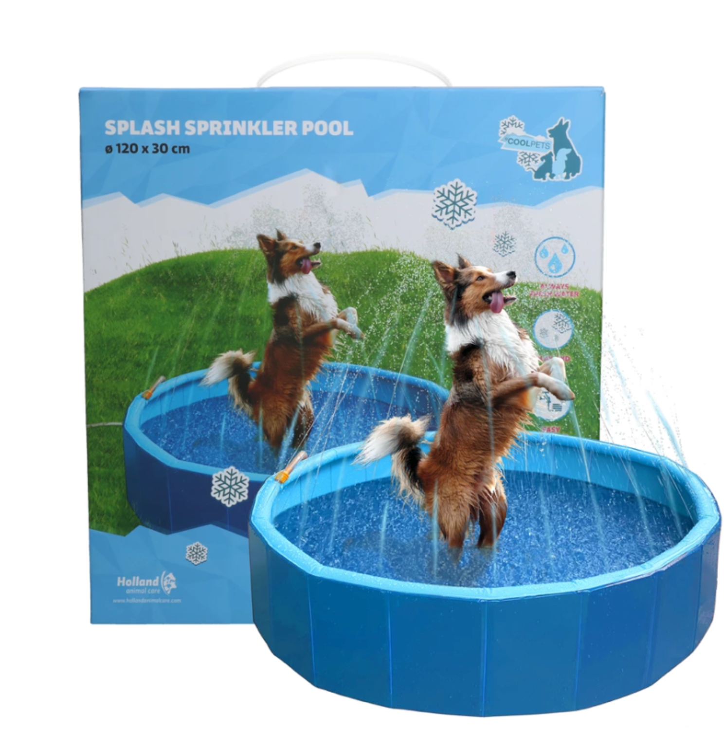 COOLPETS SPLASH SPRINKLER POOL 120CM, 30CM