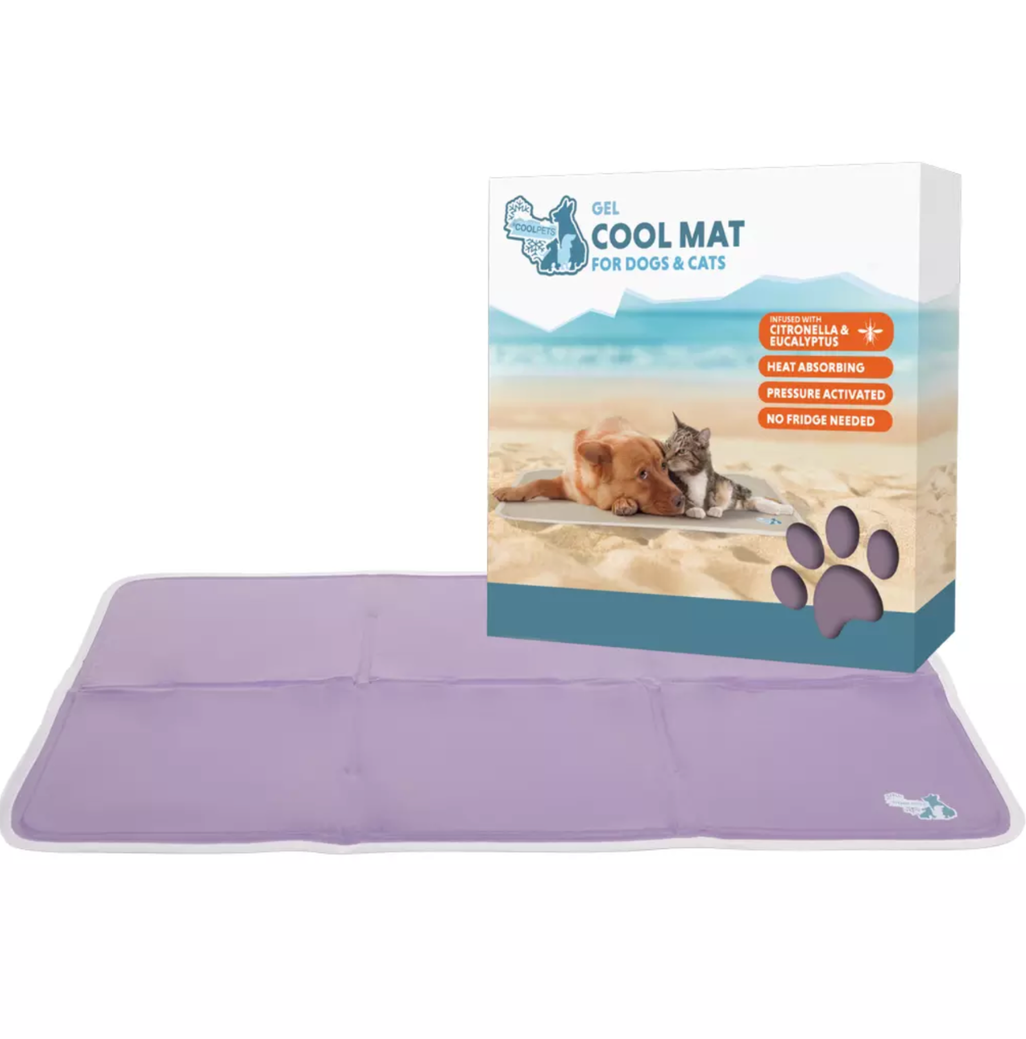 COOLPETS PREMIUM SOLID GEL COOLMAT, LILA, S