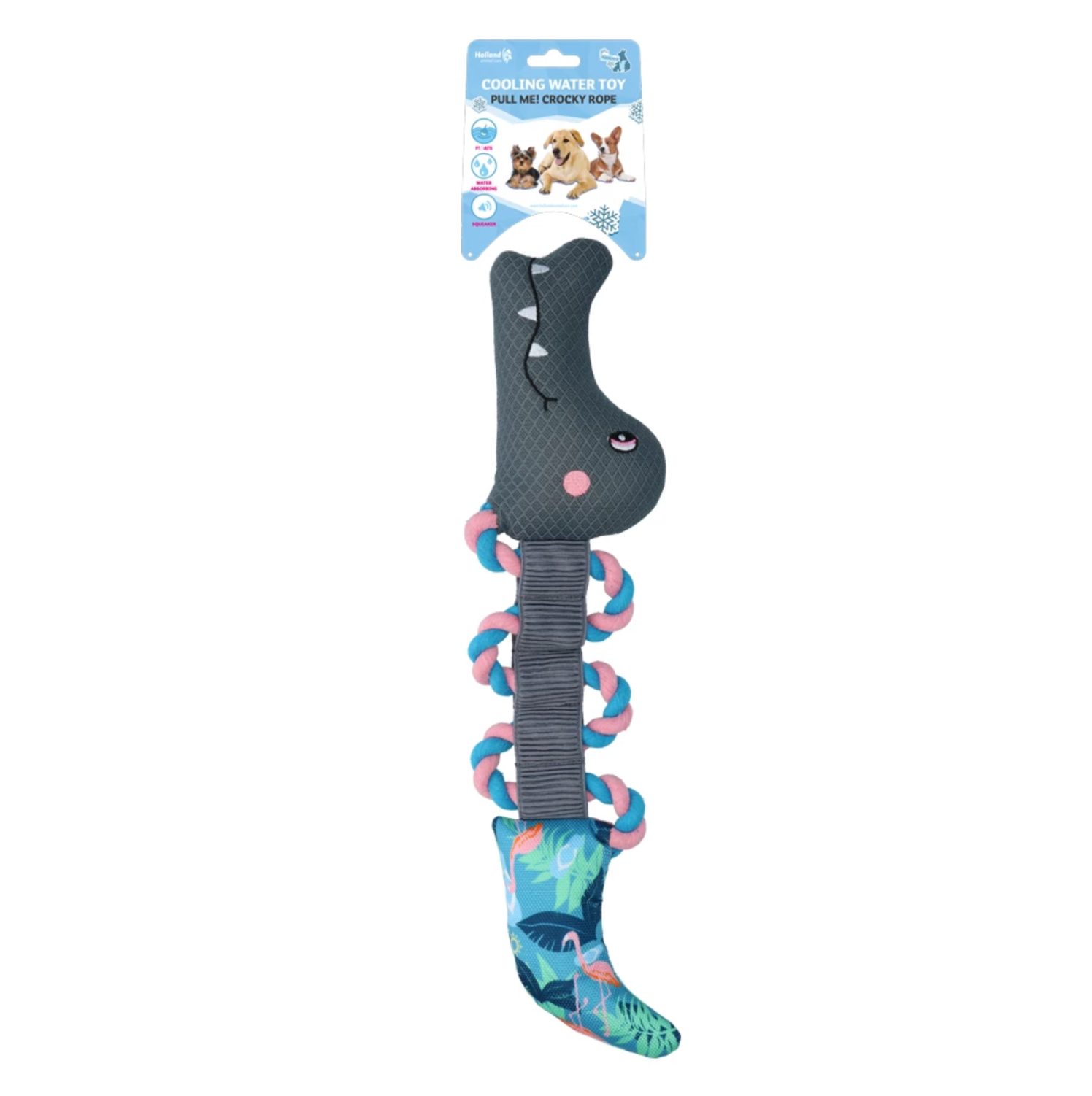 COOLPETS PULL ME! CROCKY ROPE FLAMINGO